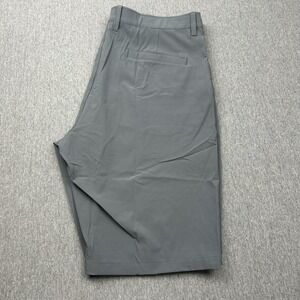 33000ft Golf Shorts Mens 36 Green Chino Flat Front 11" Inseam